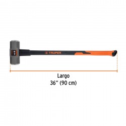 Marro octagonal 16 lb, mango fibra de vidrio 36", Truper