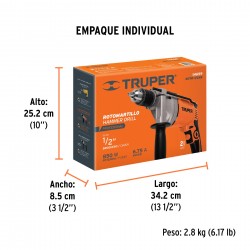 Rotomartillo 1/2", 850W, TRUPER PRO
