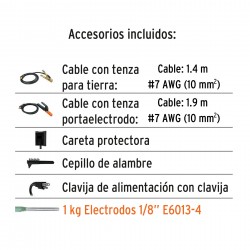 Soldadora arco eléctrico, corriente alterna 90 A, Truper